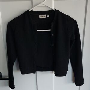 Kidpik Classic Black Button-Up Cardigan